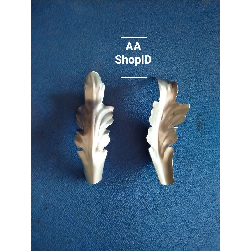 ornamen pagar besi aksesoris blarak ukuran mini, kecil, besar