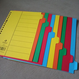 Jual Binder Divider A5 Kertas Warna Warni isi 10 Pembatas Binder Kertas