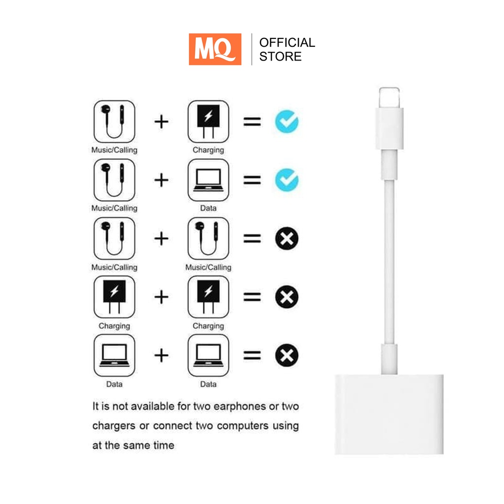 MQ Kabel Adapter Konektor Jack 3.5mm untuk Lightning