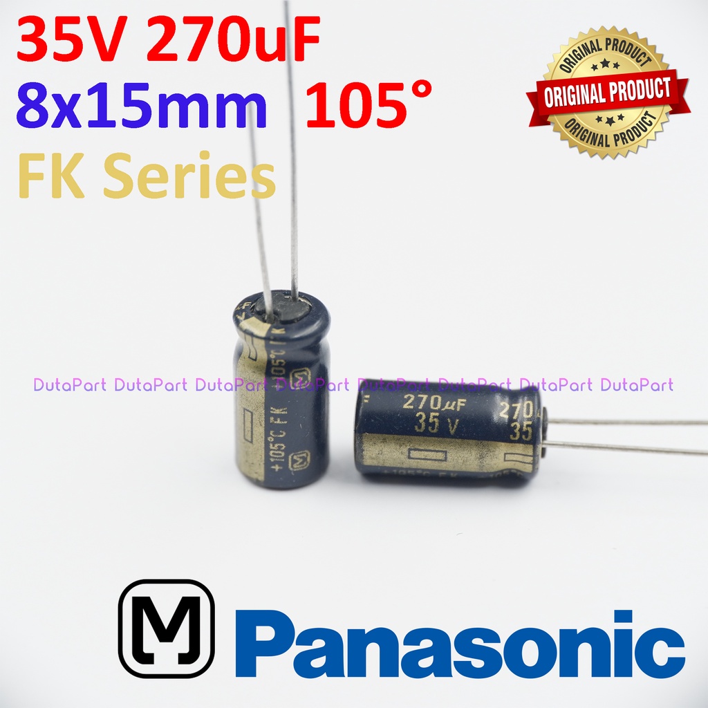 35V 270uF ORIGINAL PANASONIC FK Series Kapasitor Capasitor Elko Elco