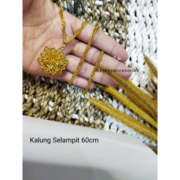 Kalung koin Selampit 60cm untuk hijab (koinmesin)