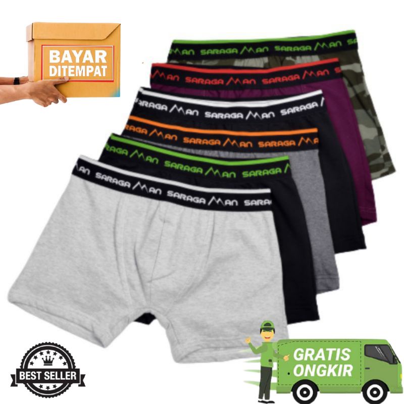 Celana Dalam Pria Boxer man | CD Boxer murah karet melar | Daleman pria