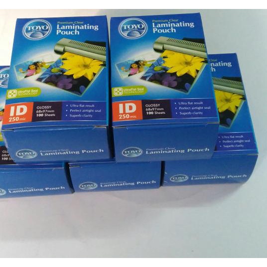 

✧ Laminating Toyo ID card 68 x 97mm 250mic isi 100 lembar ❁