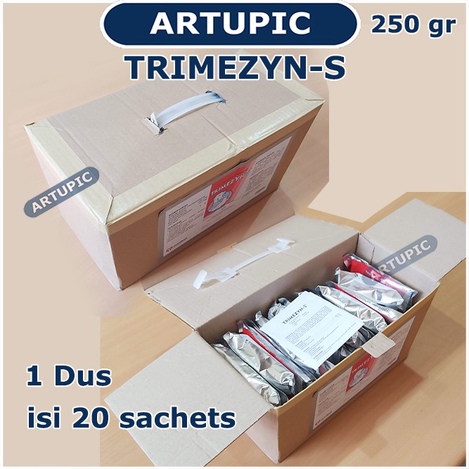 Trimezyn-S 250 gram Obat Hewan Ayam Unggas Kolera Korisa Colibacilosis CRD Pullorum Berak Kapur