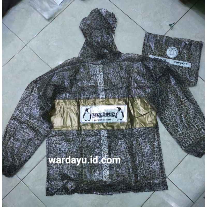 Jas Hujan Penguin Leopard Penguins Karet TERMURAH ORIGINAL / Raincoat Setelan Jaket Baju Celana Pria Wanita Dewasa Cewek Cowok Remaja Terlaris Terbaru Murah Berkualitas Mantel Harga Grosir