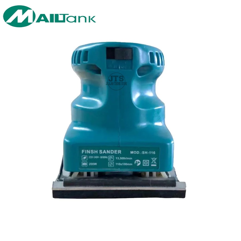 New MAILTANK Finish Sander SH-116 Mesin Amplas Listrik Bisa Untuk Amplas Kayu, Besi dan Tembok Mesin