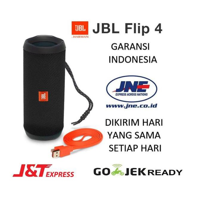 BE5T QUALITY JBL FLIP 4 BLUETOOTH SPEAKER ORIGINAL - Abu-abu non IMS