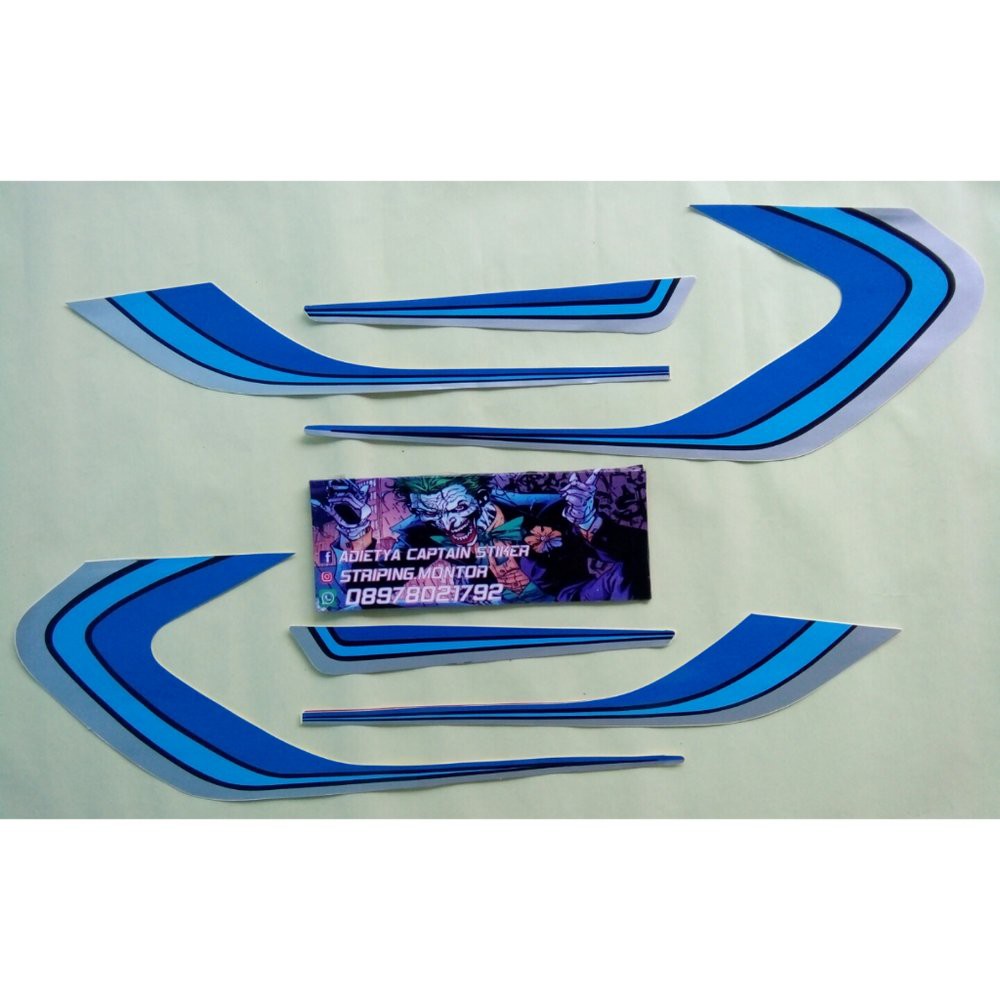 Stiker Lis Striping Sticker Rxs Tahun 1983 Biru