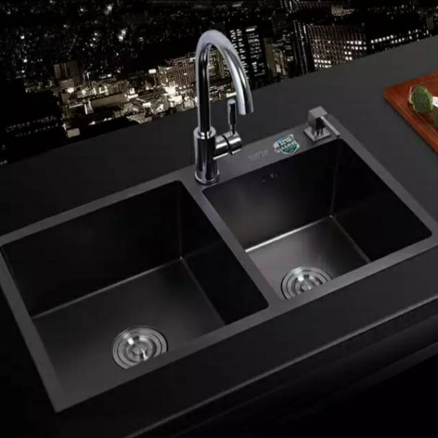 Bak Cuci Piring Hitam Komplite 8245 & Kitchen Sink Black ...