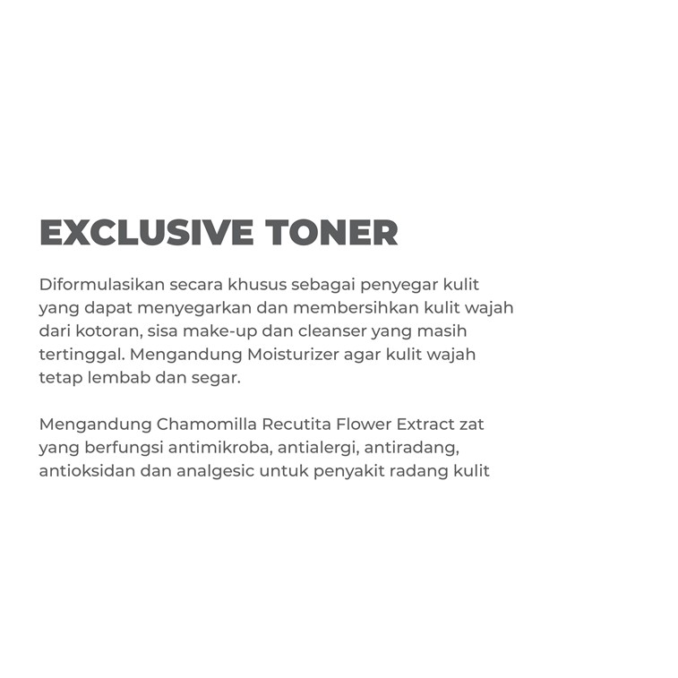 Exclusive Toner Benings Skincare by Dr Oky (Benings Clinic) Sodium Lactate, Recutita Flower Extract