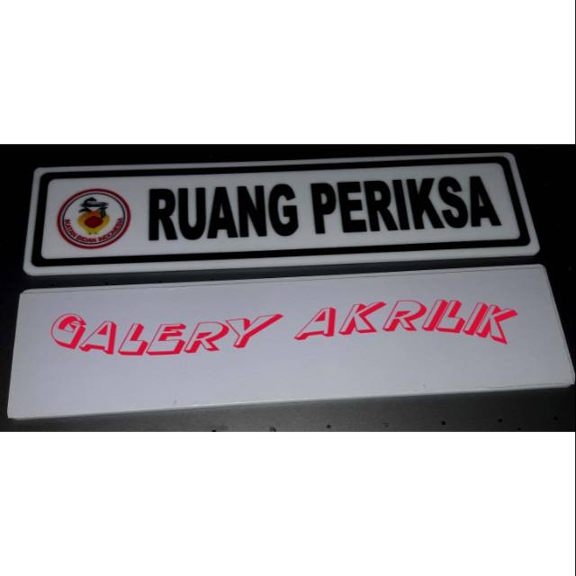 

SIGN BOARD ACRYLIC SIGN LABEL RUANG PERIKSA 5X 20