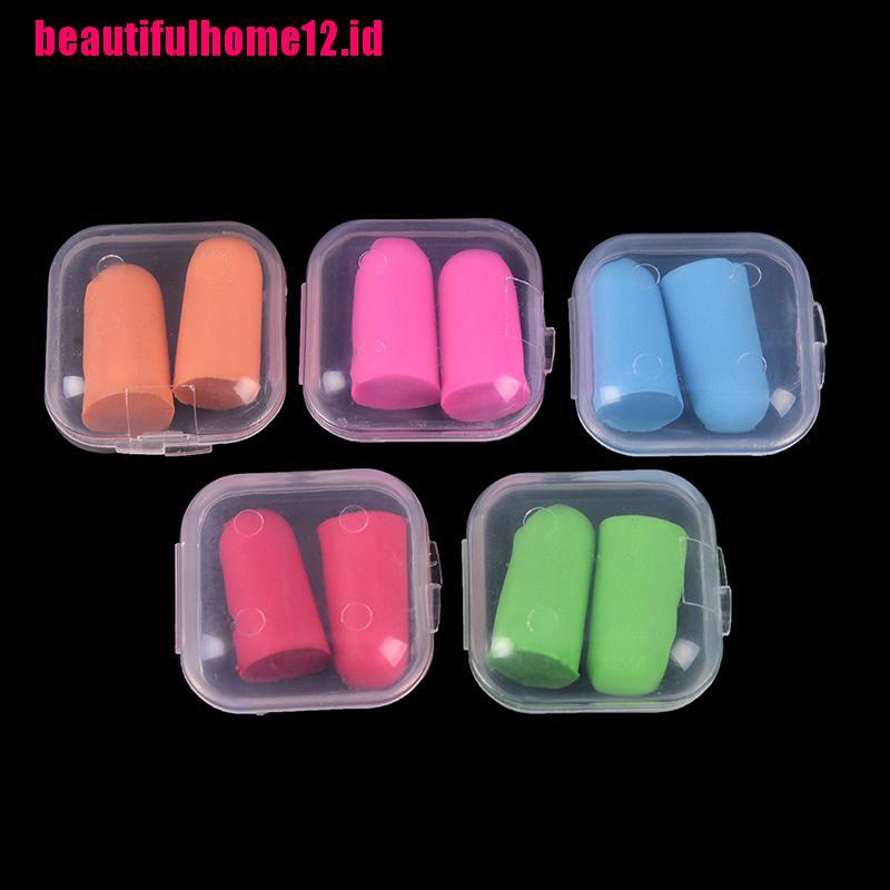 1 Set / 2pcs Earplugs Bahan Memory Foam Lembut Untuk Tidur