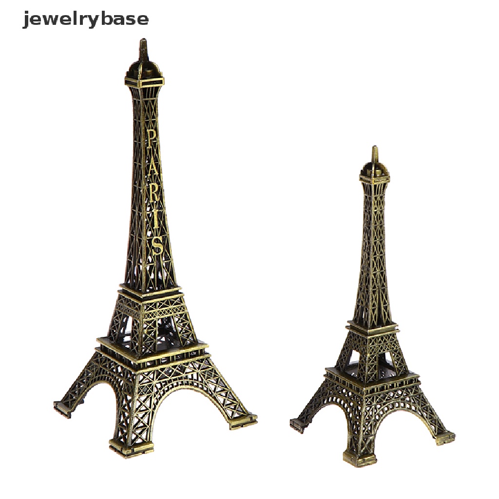 Patung Model Menara Eiffel Paris Bahan Metal Bronze Gaya Retro Untuk Dekorasi Meja Rumah