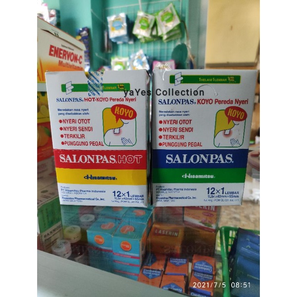 Salonpas Koyo 5x2 L - 12 x 1 Lembar Merah Hot Hijau Pereda Nyeri punggung pegal sakit otot leher sendi otot