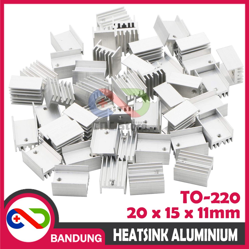 HEATSINK PENDINGIN TO-220 TRANSISTOR MOSFET IC REGULATOR 15x11x20MM ALUMUNIUM