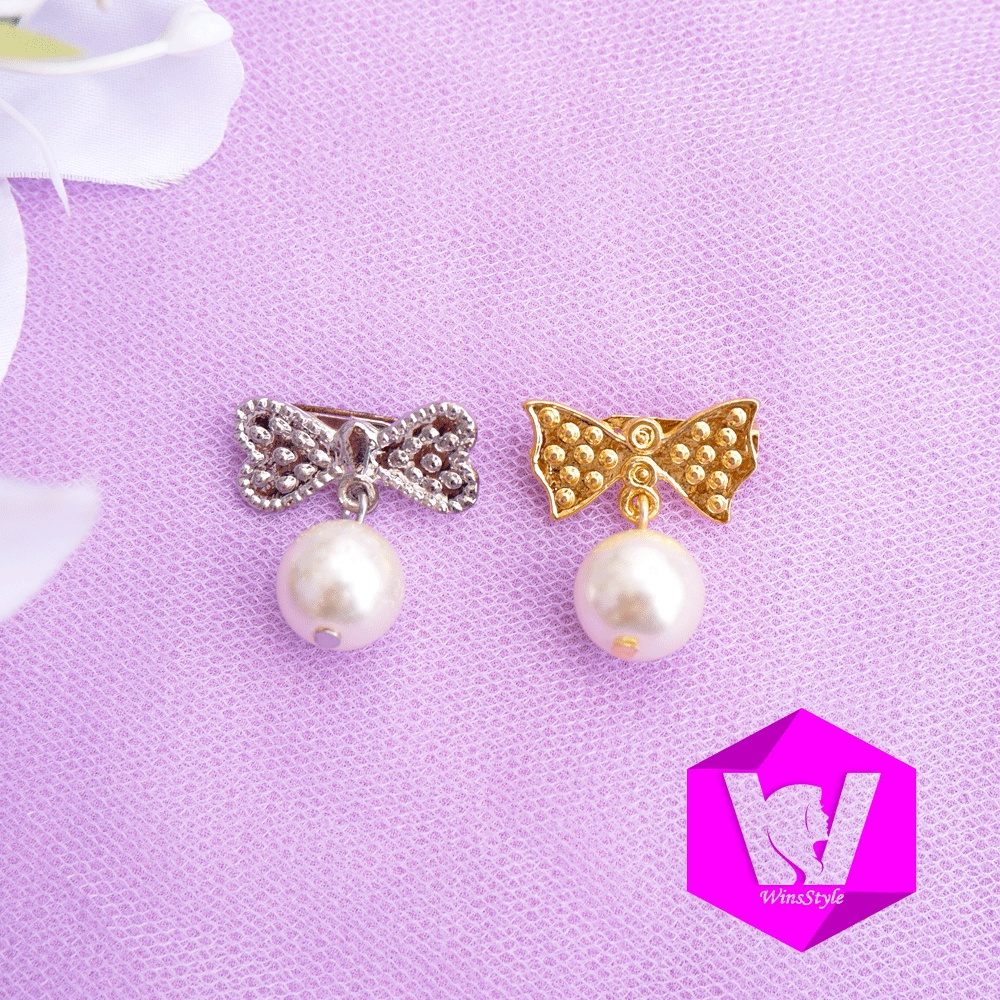 Bross Dagu Simpel Kepala Pita Satu Mutiara Cantik Winsstyle Aksesoris Hijab WB047