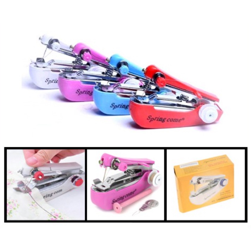 PA Mesin Jahit Portable Mini Mesin Jahit Tangan Spring Come Mini Sewing Kit Stapless Mesin Jahit Tangan Spring Come - SS159