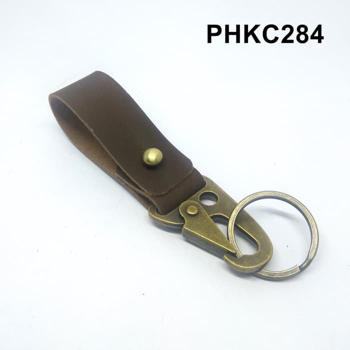 gantungan kunci snap hook kulit asli leather landyard keychain PHKC284