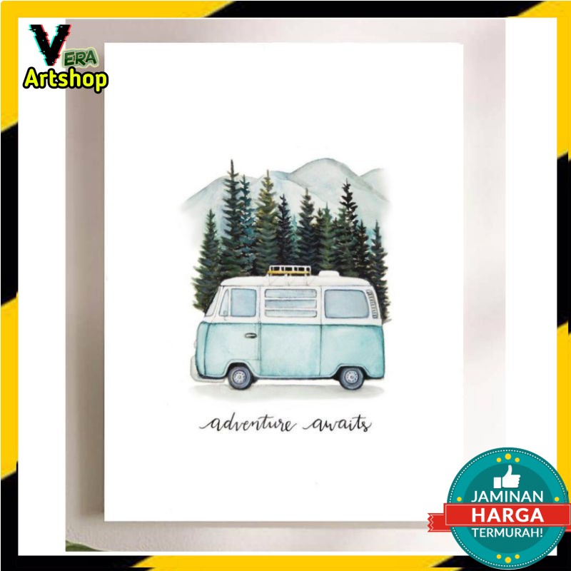 Lukisan Kayu Cetak VW journey Dekorasi Dinding (Wall Decor)
