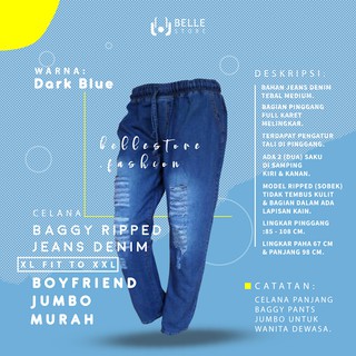 BAGGY PANTS JUMBO  CELANA  DENIM CELANA  BOYFRIEND  CELANA  