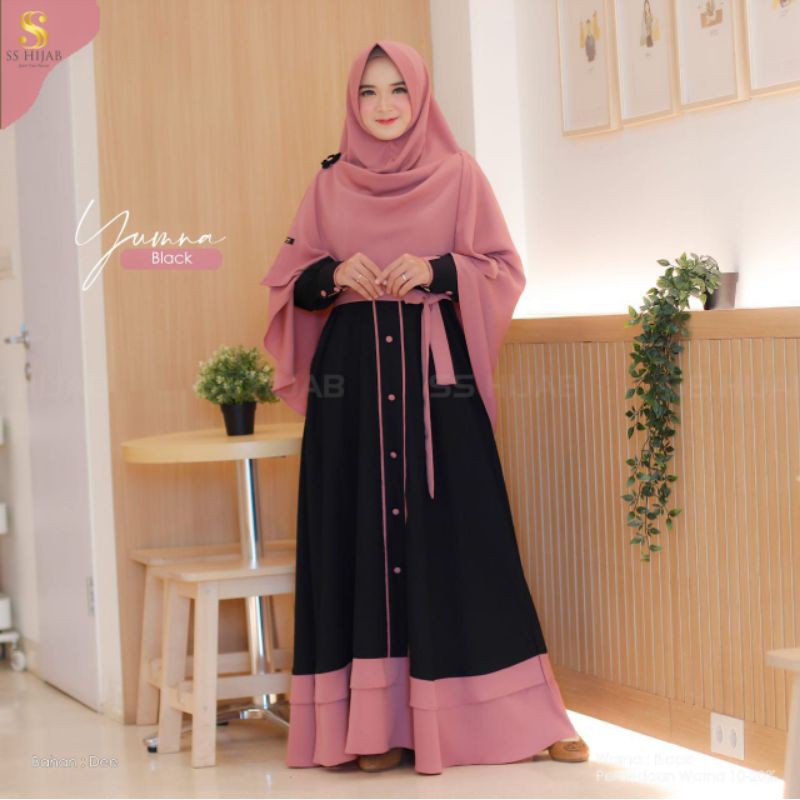 Gamis SET YUMNA SS HIJAB / GAMIS PREMIUM ORI SS HIJAB