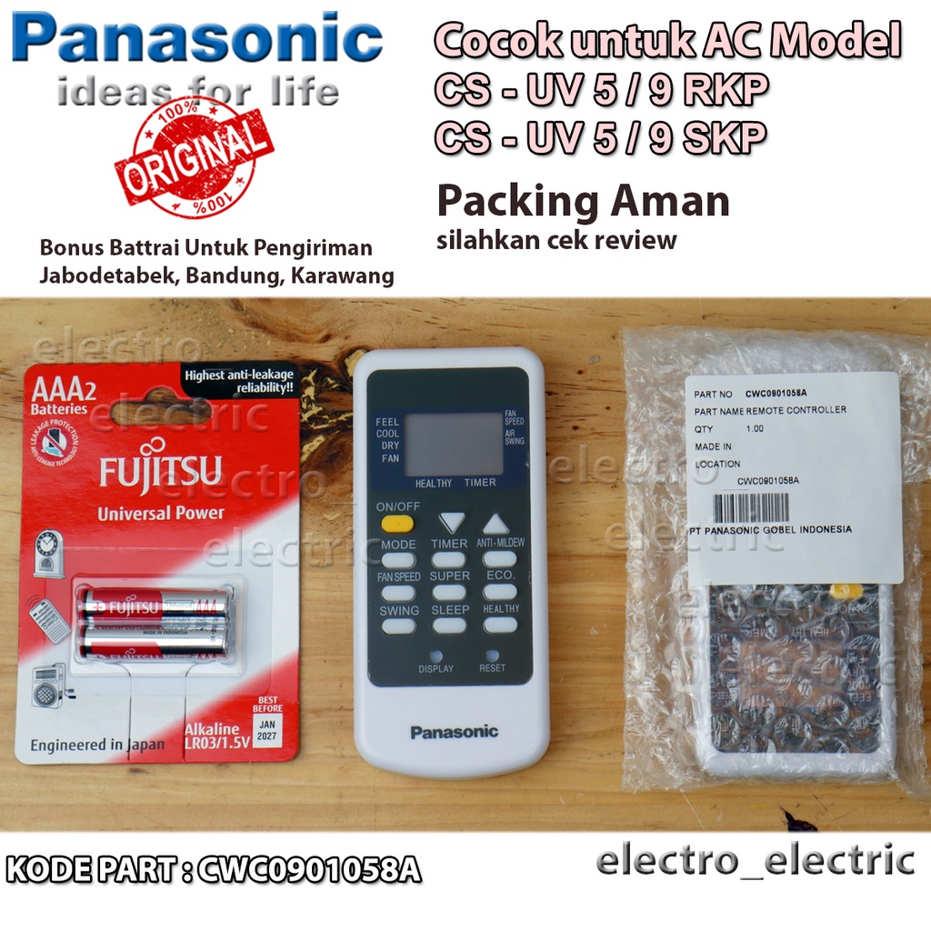 Remote AC Panasonic CS UV 5 Original