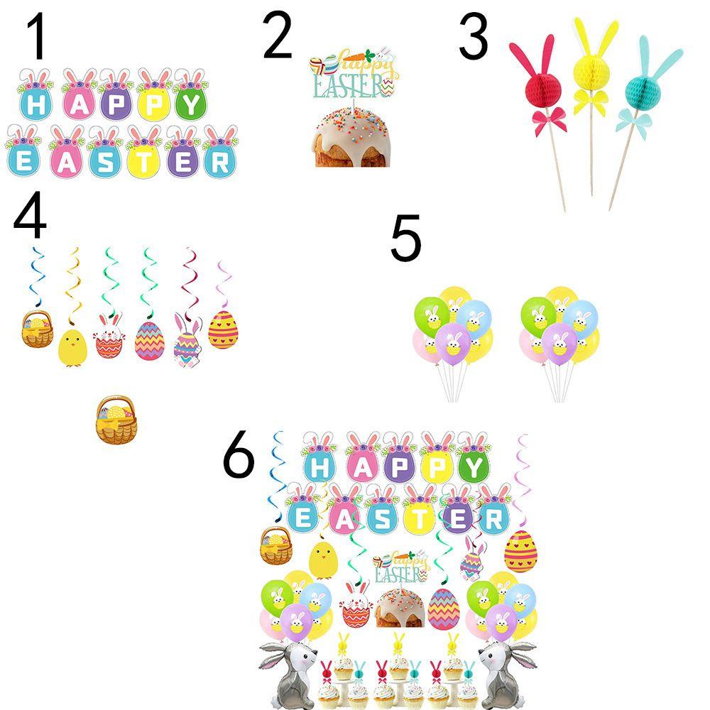 Solighter Set Dekorasi Pesta Paskah Easter Rabbit Baby Shower Tableware Decor