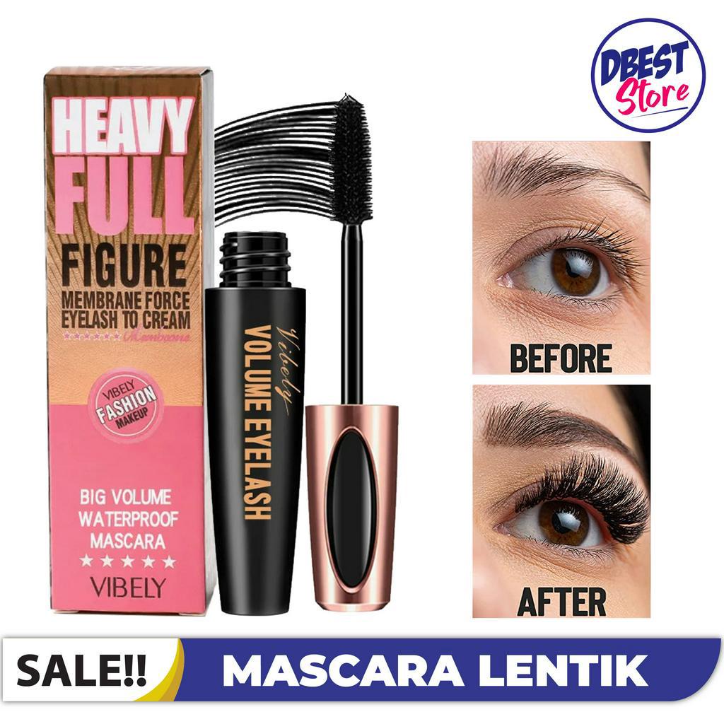 DBEST - COD - 100% Original Heavy Maskara Anti Air 4D Fiber Black Mascara Pemanjang Penebal Bulu Mata