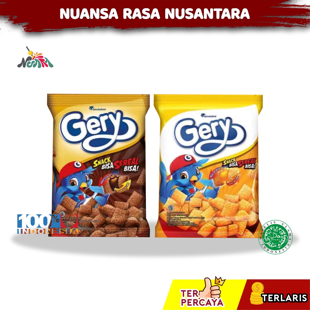 

[ TERLARIS & TERPERCAYA ] Gery Sereal Snack - Netto 30 gr Keju Coklat 1