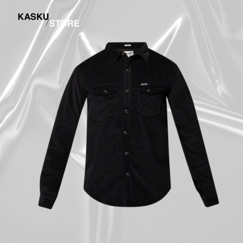 KEMEJA CORDUROY WRANGLER ORIGINAL SLIMFIT BLACK CORDUROY WRANGLER ORIGINAL