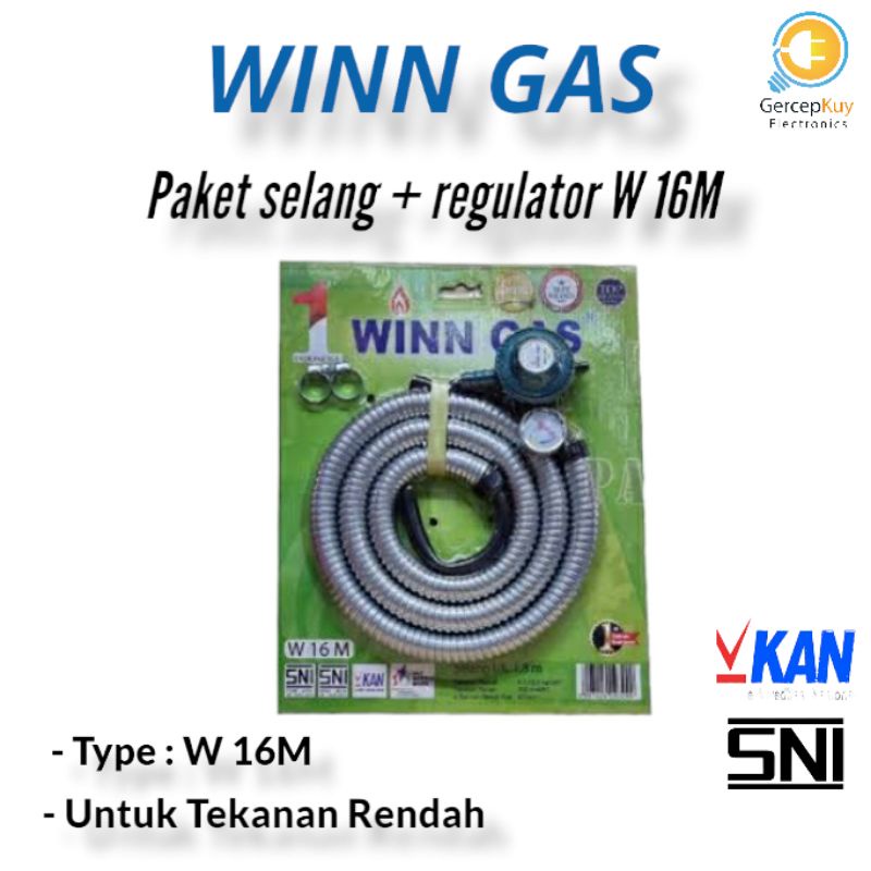 Selang Gas Paket Regulator Meter WINN GAS W - 16M