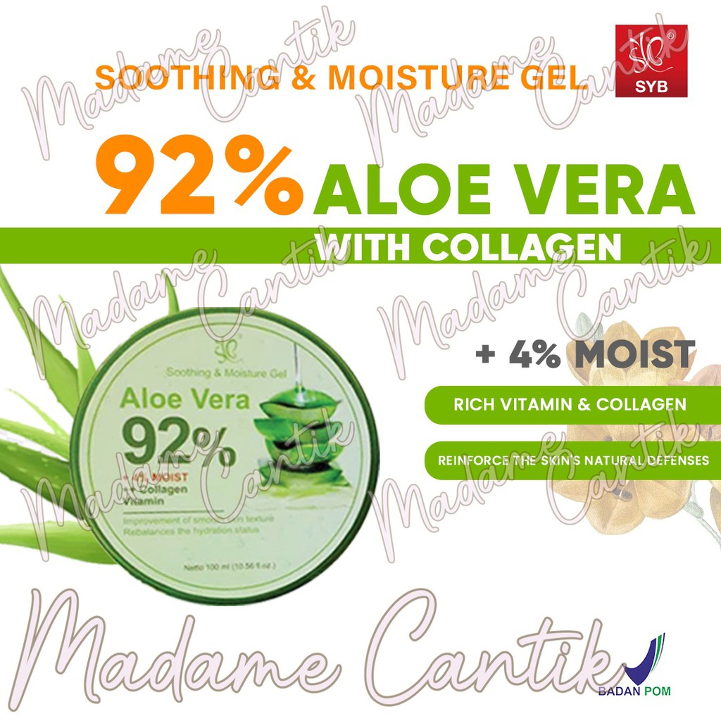 ✿ MADAME ✿ SYB SHOOTING AND MOISTURE GEL ALOE VERA 92% BPOM / SHOOTING GEL