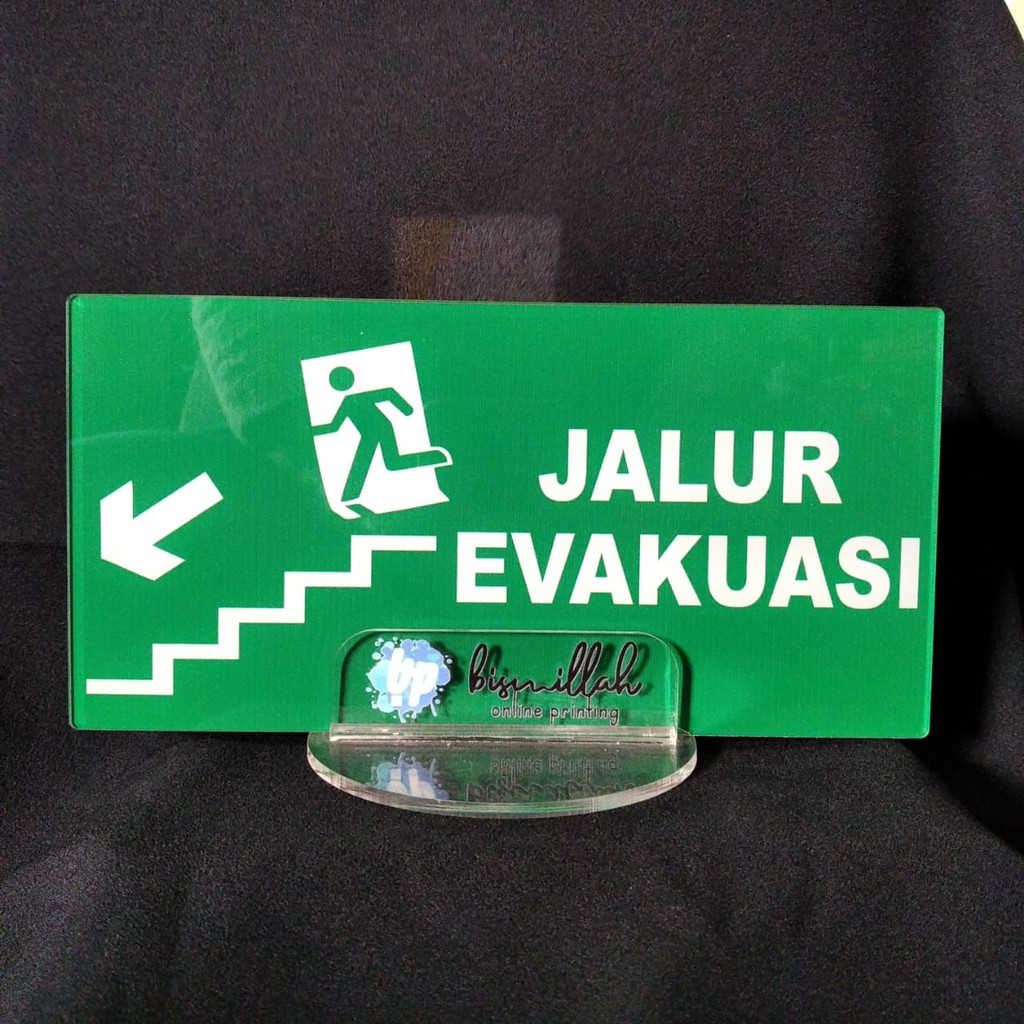 

akrilik jalur evakuasi tangga uk 20*10cm