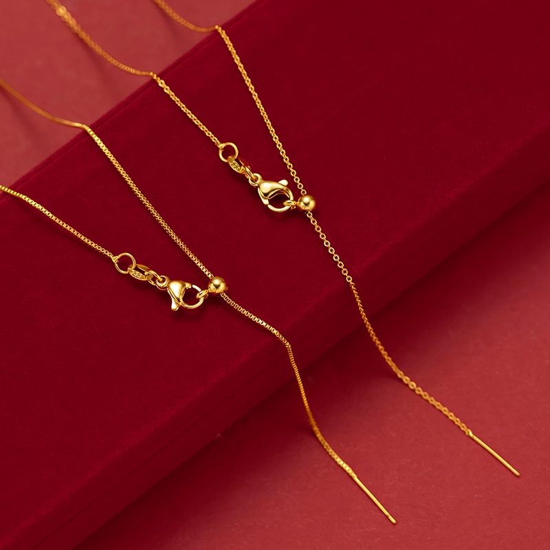 Kalung Rantai O-word Gold plated 24K Gaya Bangkok Untuk Wanita