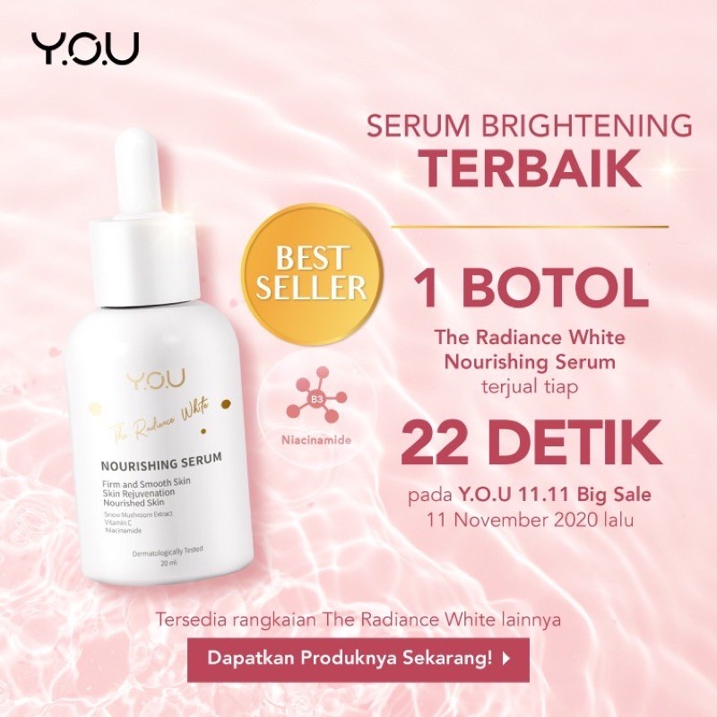 YOU The Radiance White Nourishing Serum 20 ml ( YOU MAKEUPS OFFICIAL STORE )