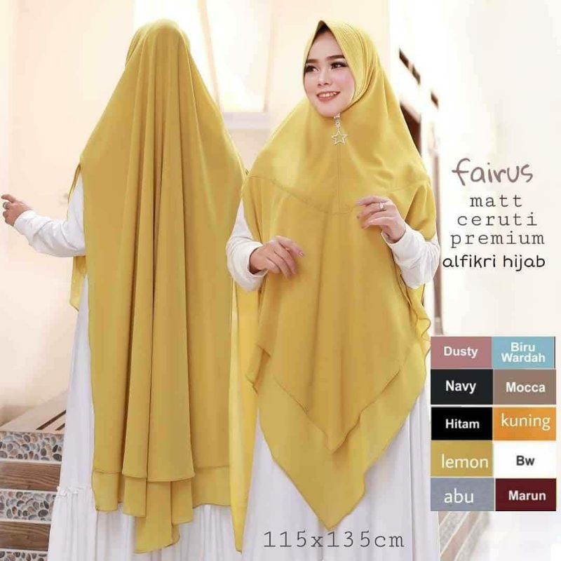 JILBAB HIJAB KHIMAR SYARI CERUTY JUMBO 2 LAYER PAD ANTEM BELAH SAMPING