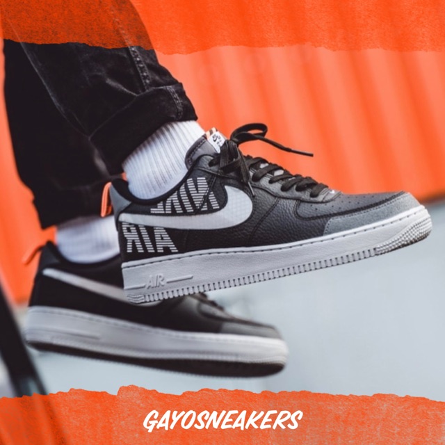 nike air force 1 07 lv8 black orange