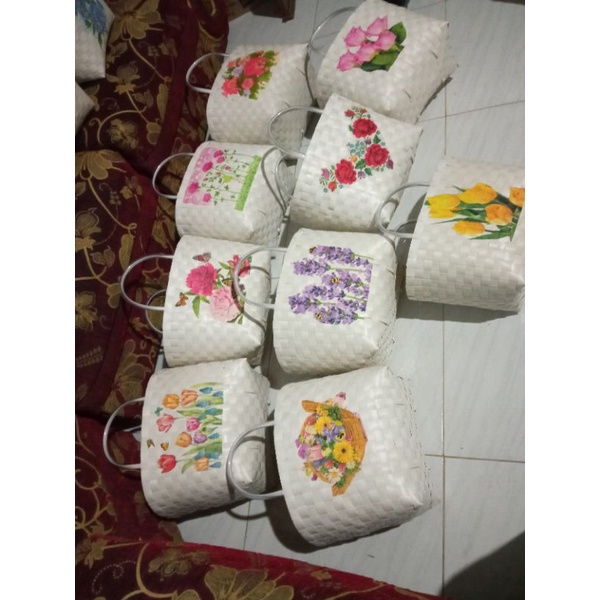 tas anyam deco mini, tas cantik, tas wanita, tas souvenir, tas hampers