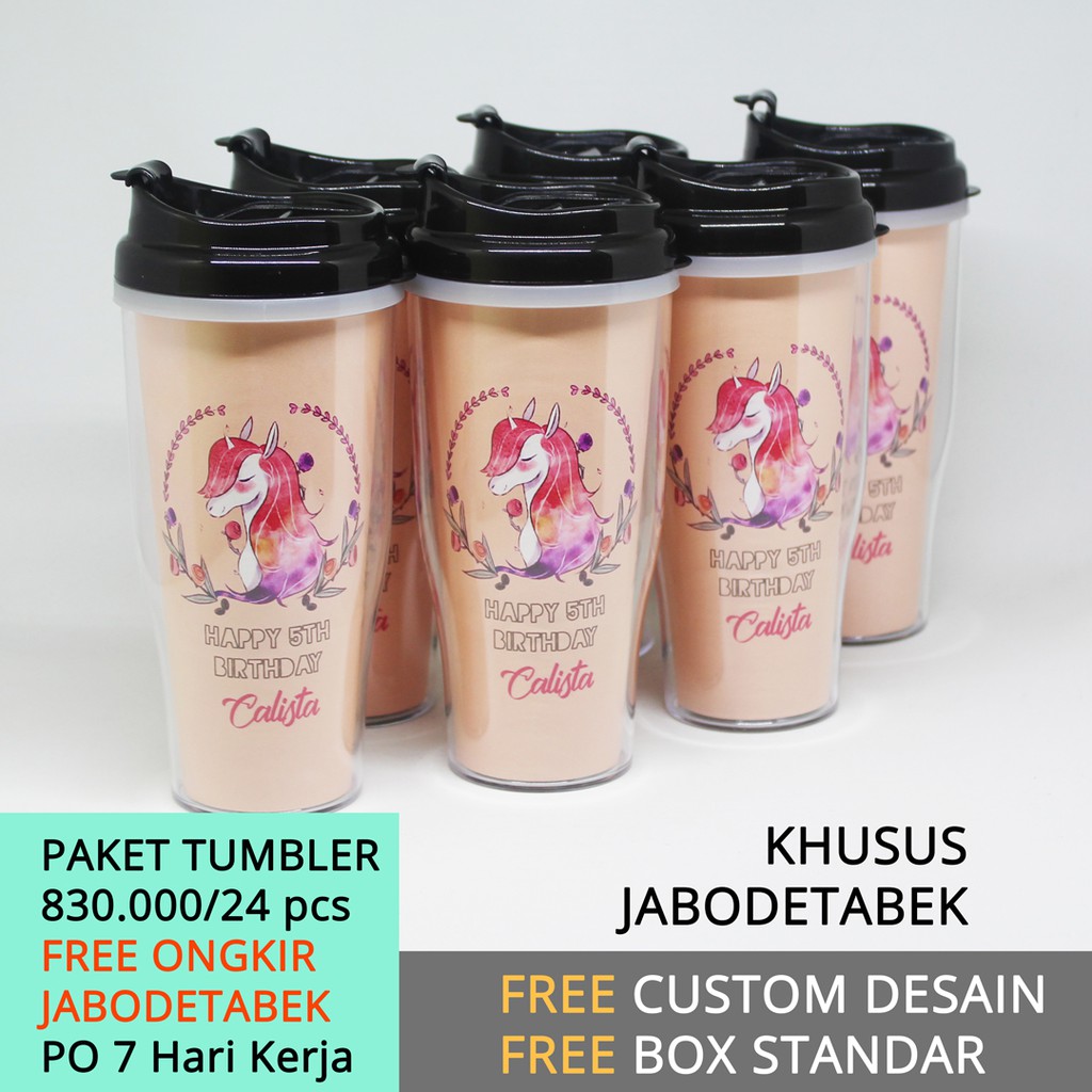 Paket Tumbler Custom 24 pcs FREE Ongkir Khusus Jabodetabek