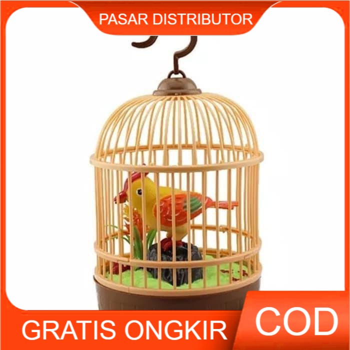 Mainan Anak Heartful Bird Toy Burung Dalam Sangkar Sensor Suara Musik Mainan Anak Best Gift