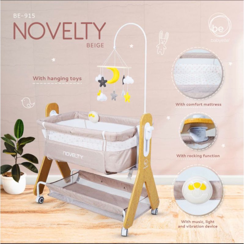 Baby Box Babyelle Novelty BE915 Bed Side/ Box Tempat Tidur Bayi