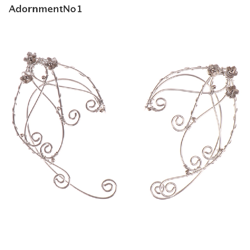 (AdornmentNo1) Anting Klip-On Desain Peri Filigree Untuk Wanita