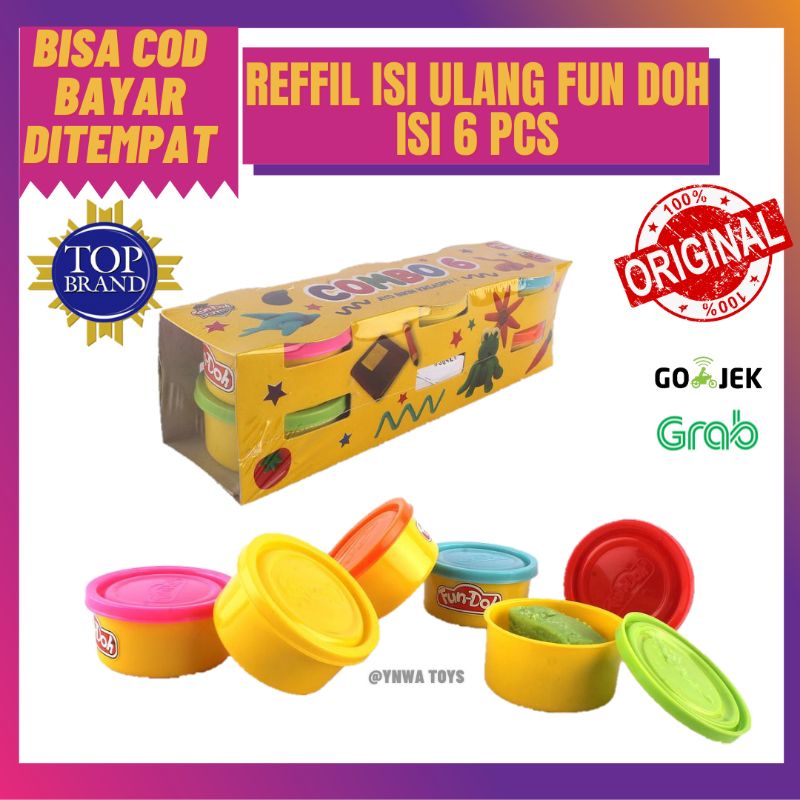 MAINAN ANAK REFILL ISI ULANG FUN DOH PLAY DOH PLASTISIN PASTISIN LILIN MAINAN/MAINAN EDUKASI ANAK