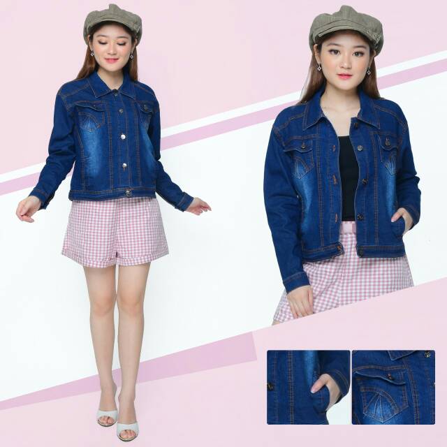 MC girl - Jaket Jeans Wanita / Jaket Fashion Wanita / Jaket Jeans Korea / Jaket Denim Murah / Jacket Polos Wanita