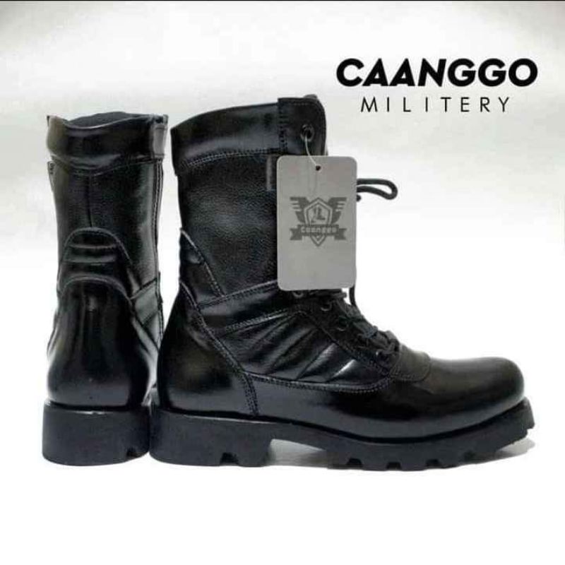 Sepatu pdl kulit asli pria sepatu pdl TNI POLRI terbaru dan terlaris original caanggo