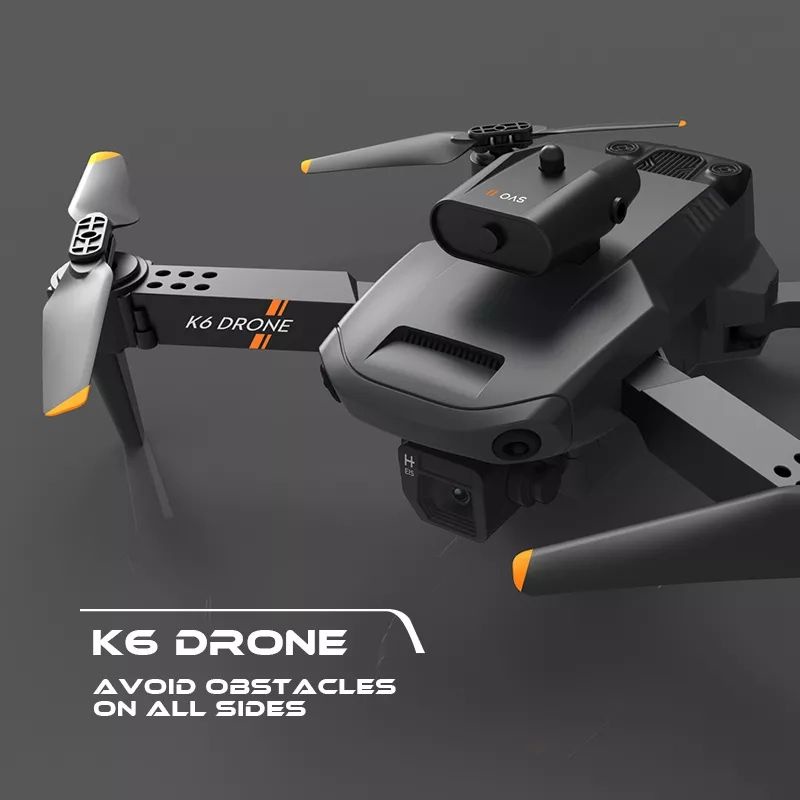 Drone New K6 Wifi FPV Dual Kamera 4K with Sensor Anti - Collision