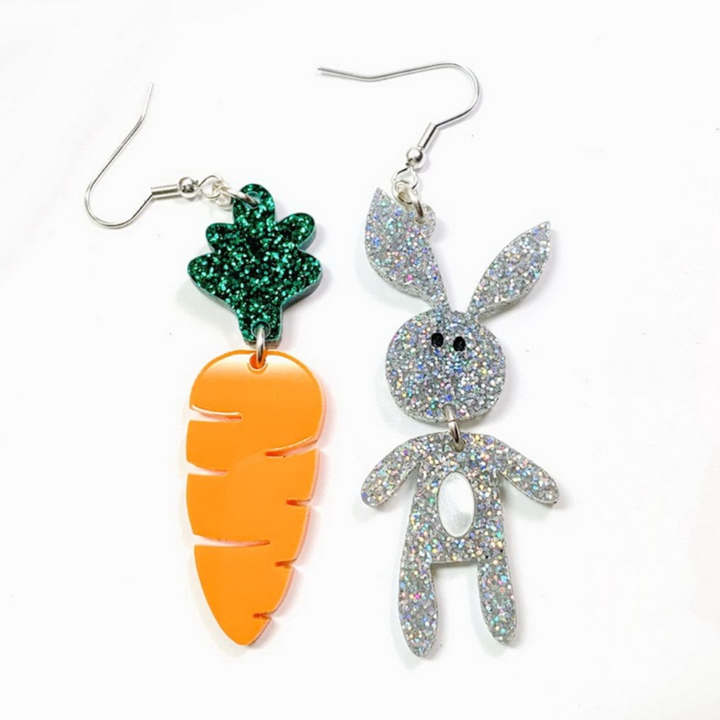 SIY  Rabbit Carrot Keychain Epoxy Resin Mold Charm Jewelry Earrings Silicone Mould