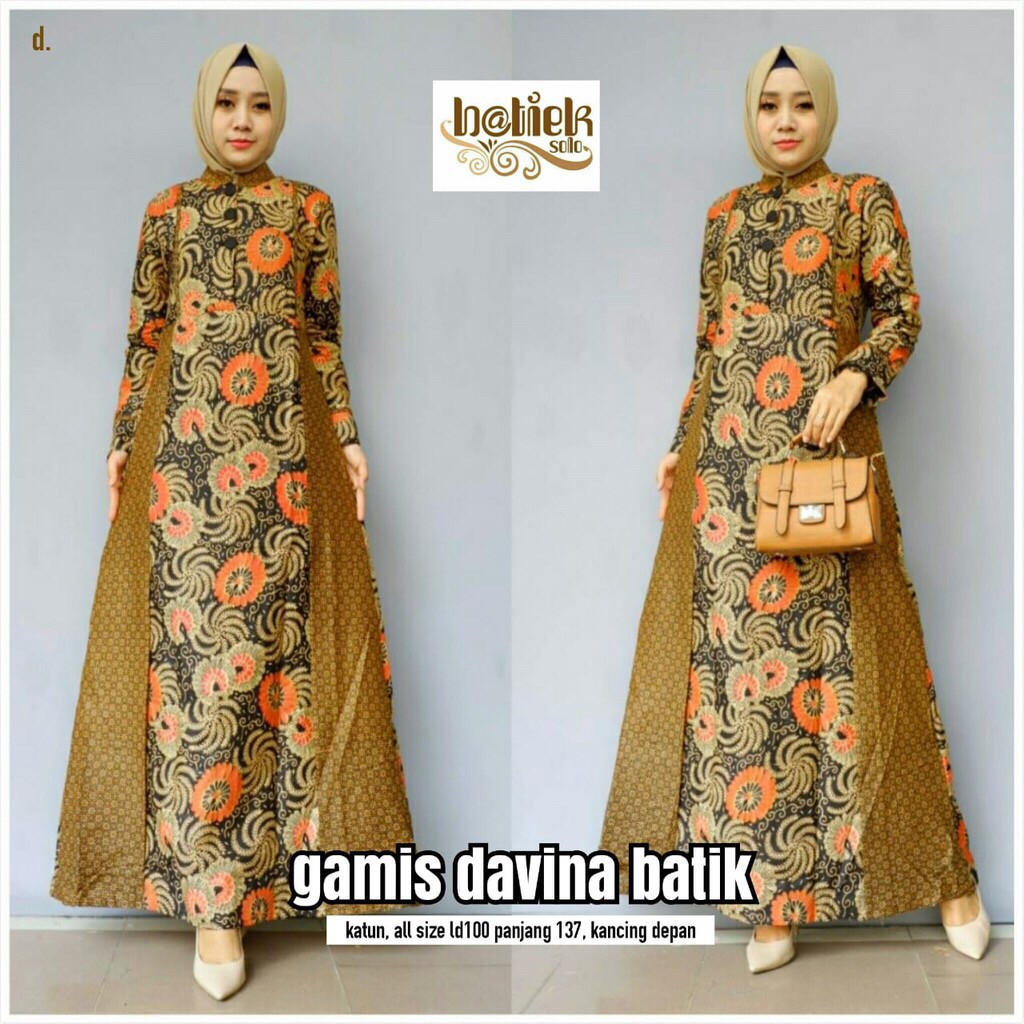 Gaya Terbaru 32 Long Dress Batik Hijab 