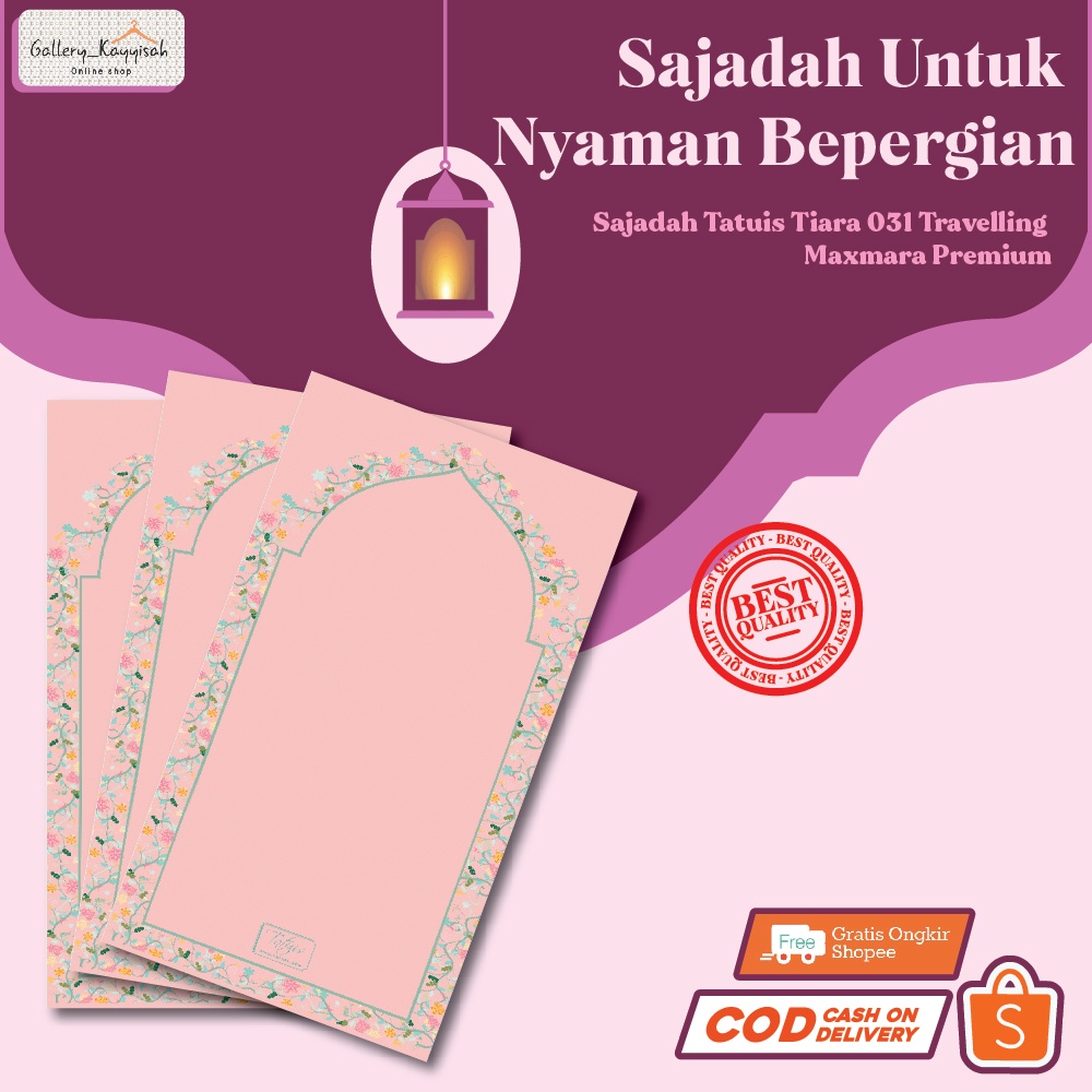Sajadah Travel Tatuis Tiara 031 Maxmara Banyak Warna Perlengkapan Sholat Berkualitas Termurah