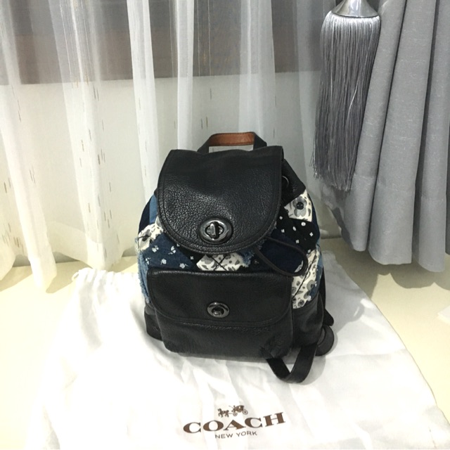Coach denim backpack